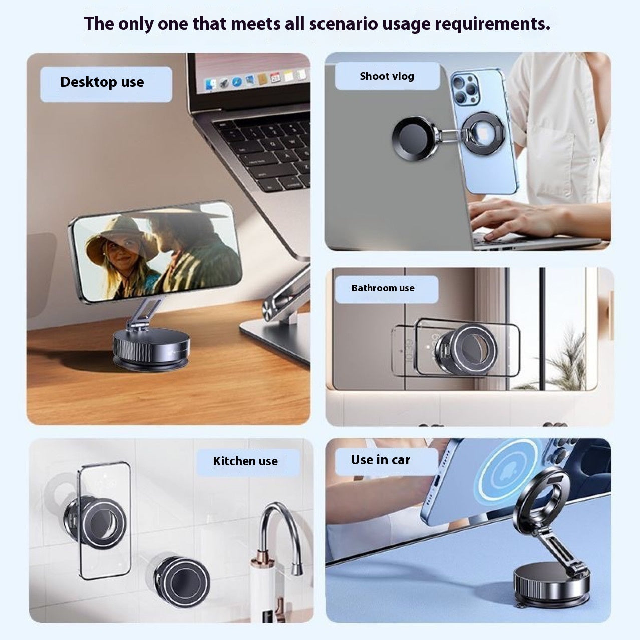 Magnetisk Mobilhållare för Bil 360° Roterbar & Fällbar